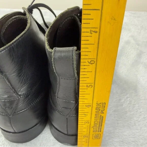 John Varvatos Men's Size 9.5 US Black Leather Wingtip Ankle Boots Made in China
